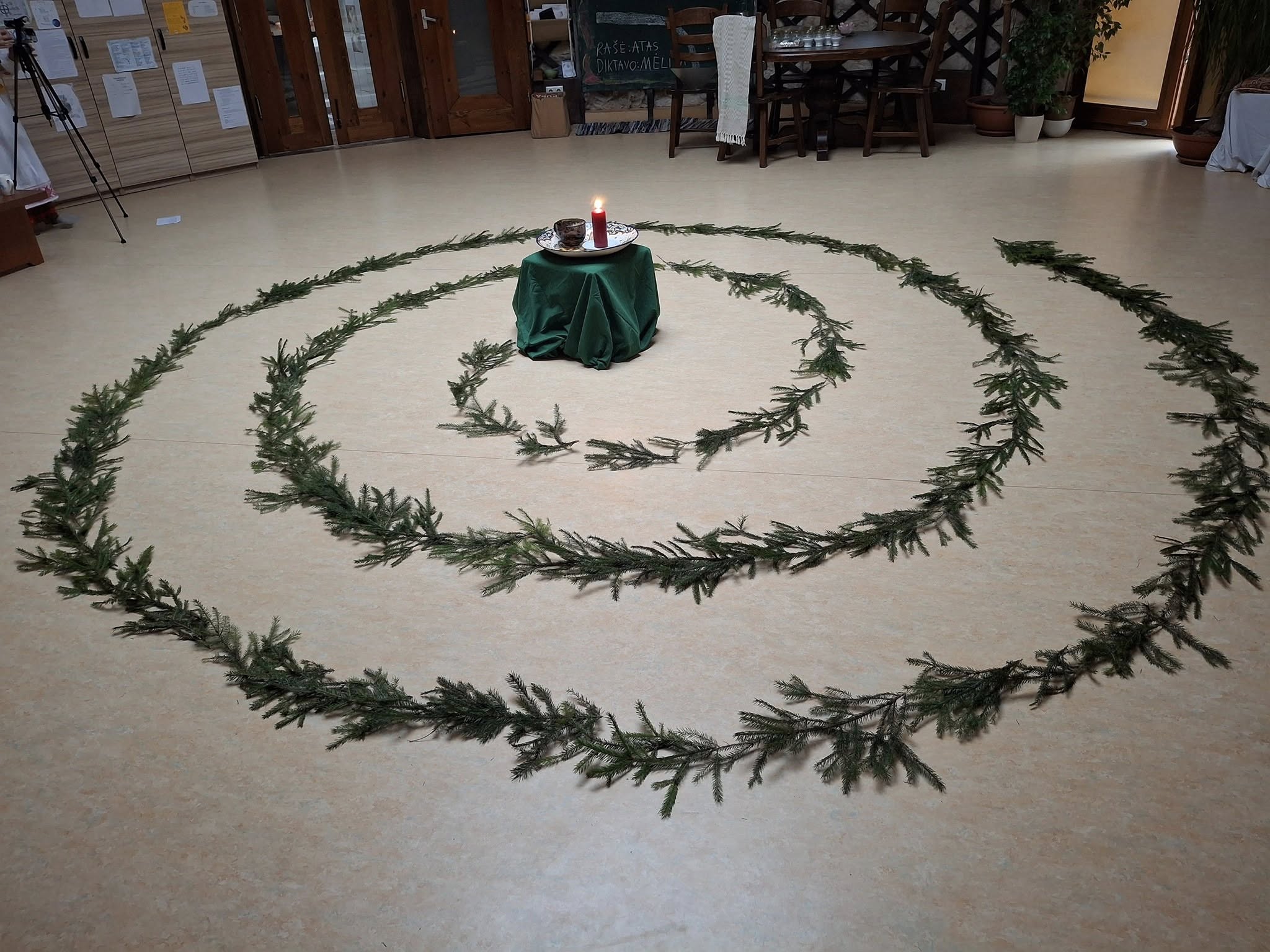 Advento spiralė Žaliojoje gamtos mokykloje